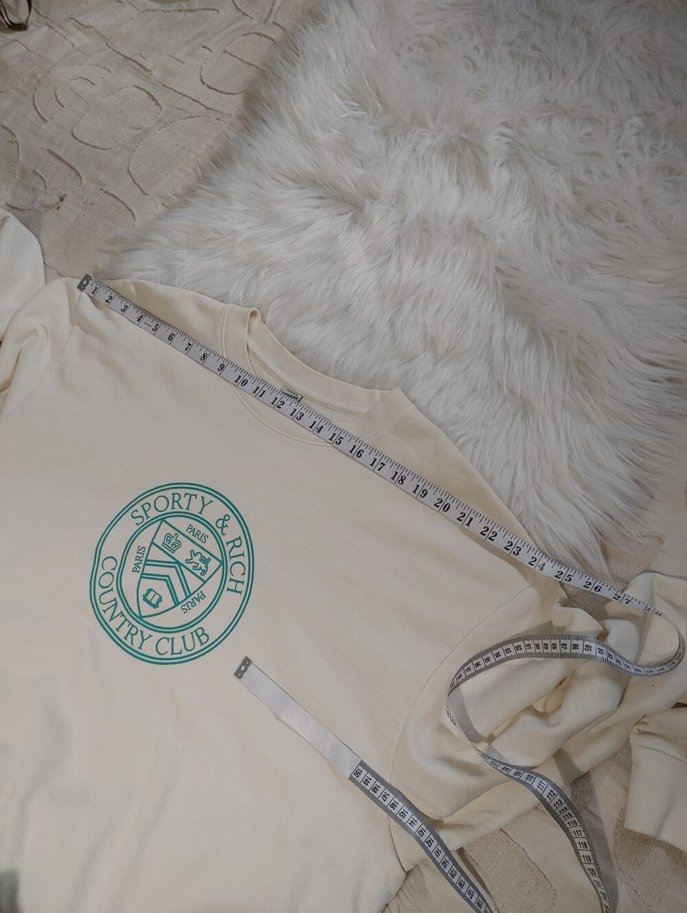 Sporty & Rich Paris Country Club Crew Neck Sweatshirt Size XL - Picture 9 of 10